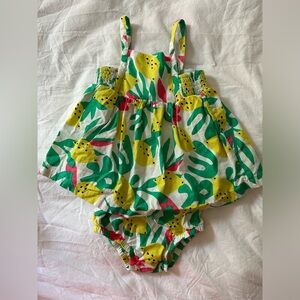 Hanna Andersson Baby Poplin dress and bloomer set